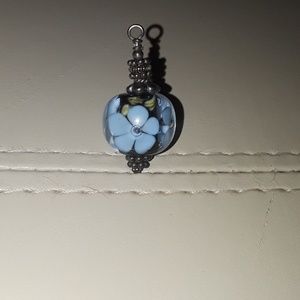 Glass flower pendant